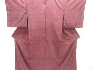 アンティーク　手織り紬単衣着物